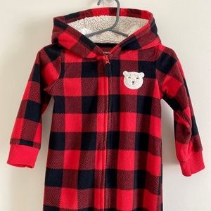 Carter’s Buffalo Plaid Hooded One Piece